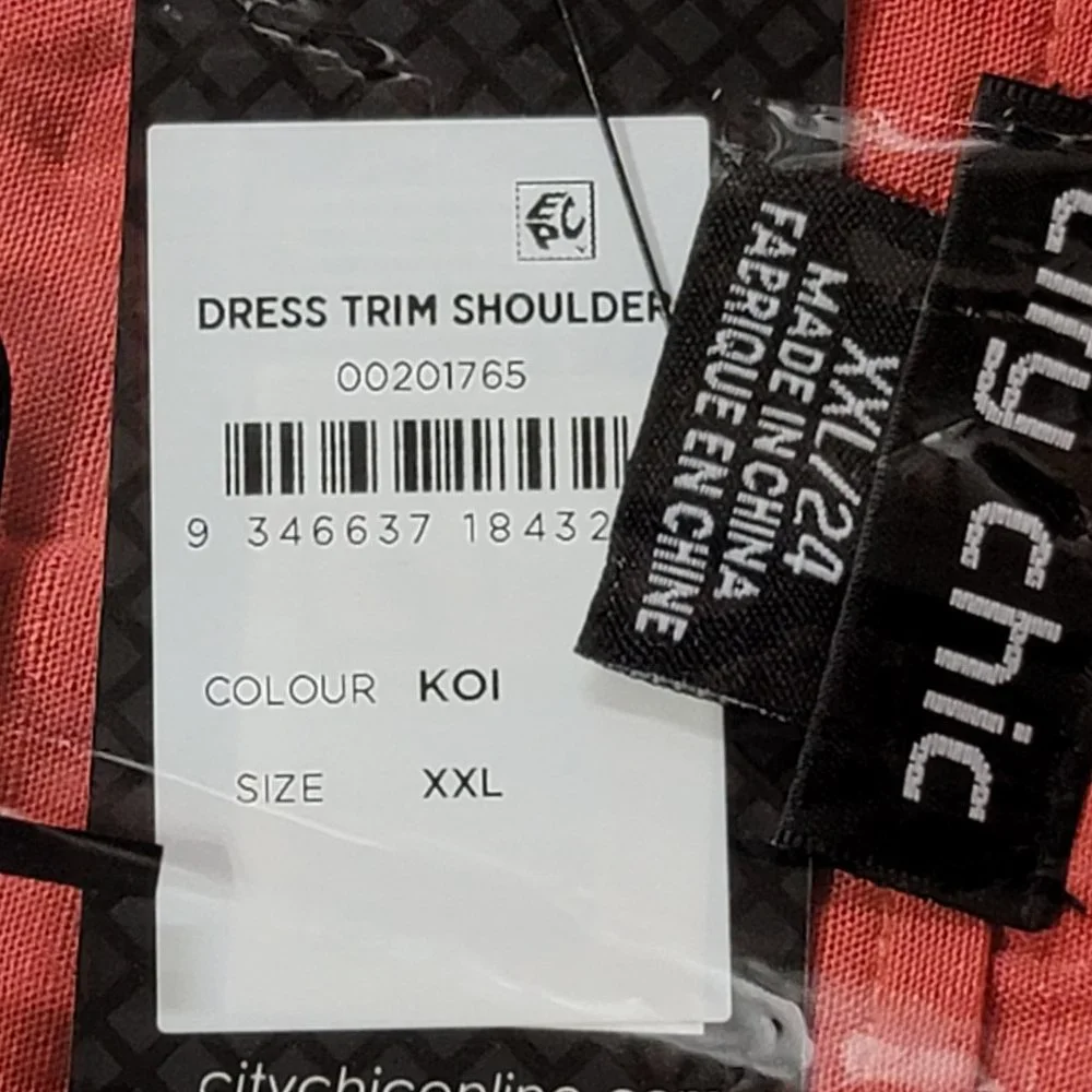 CITY CHIC Rust Cold-Shoulder Dress - Plus Size 24 NWOT - Picture 8 of 9